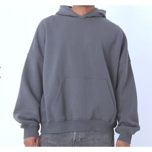 Le Breve 4XL Pullover Hoodie Mens Gray Casual Drawstring Pocket Sweatshirt‎